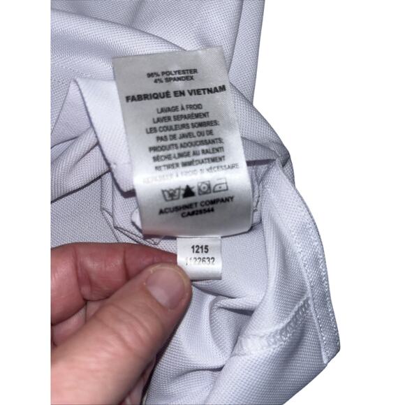 FootJoy FJ White Blue Pink striped Polo shirt Desert Springs men's XL New No Tag - Picture 8 of 8